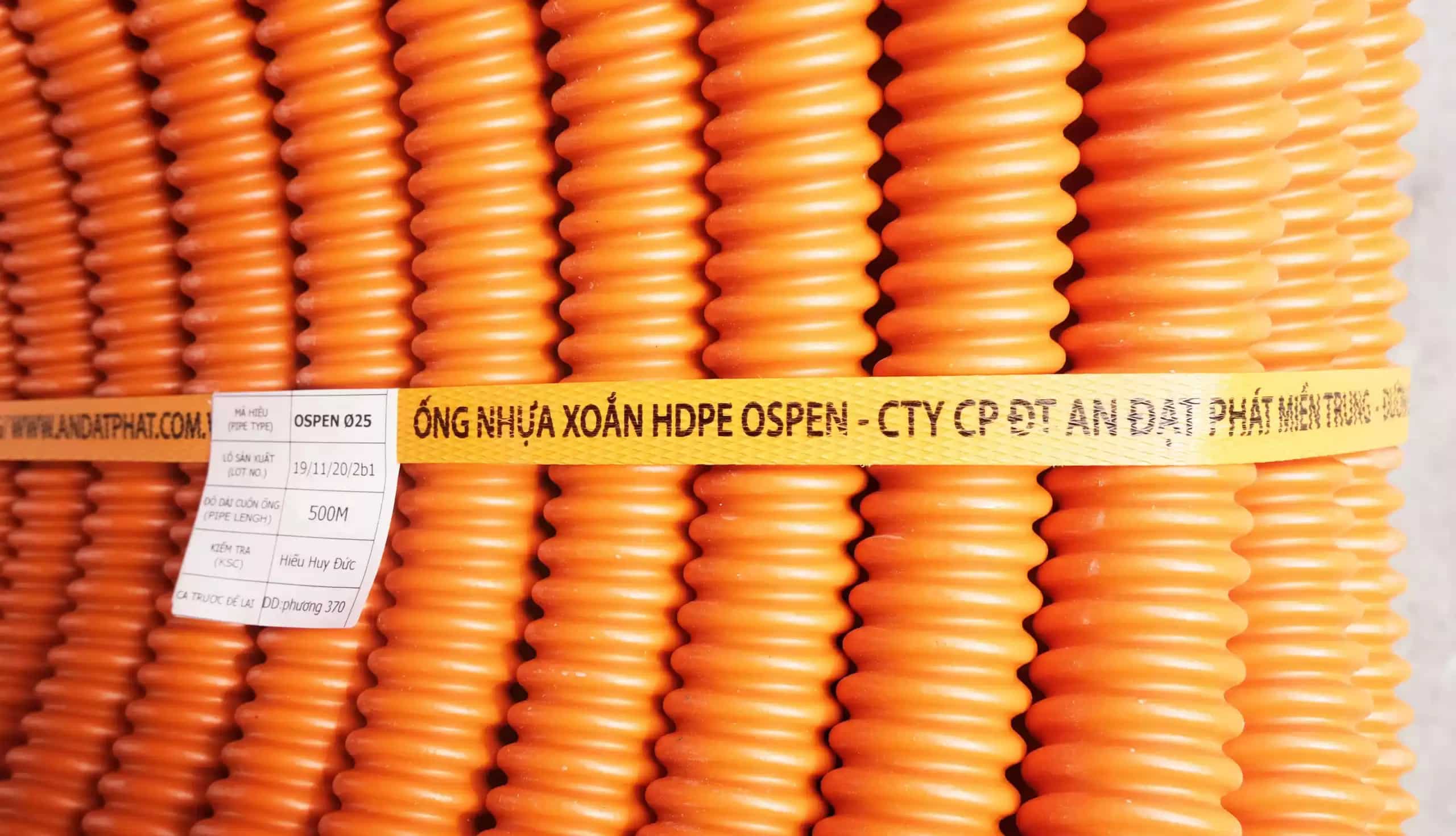 Bảng giá ống gân xoắn hdpe Ospen